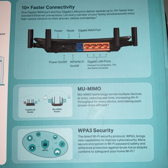 TP-Link AC1200 Mesh Wi-Fi Router Full Gigabit/;MU-MIMO (Archer A6) - Picture 4 of 13
